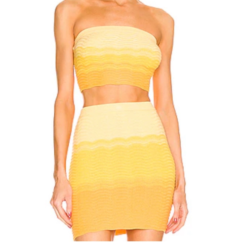 Camila Coelho Yellow Mini Skirt